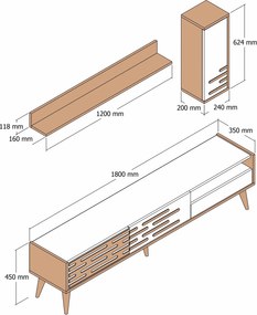 TV Unit Valensiya - Walnut, Anthracite Walnut
Anthracite