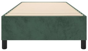 vidaXL Πλαίσιο Κρεβατιού Σκούρο Πράσινο 100x200 εκ. Βελούδινο