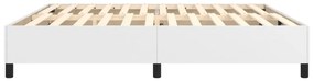 Πλαίσιο Κρεβατιού Λευκό 200x200 εκ. από Συνθετικό Δέρμα - Λευκό