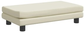 vidaXL Καναπές Παιδικός με Υποπόδιο Κρεμ 100 x 50 x 30 εκ. Συνθ. Δέρμα