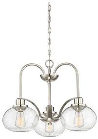 Πολυέλαιος Κρεμαστό Φωτιστικό 3xE27 Trilogy Elstead Lighting QZ-TRILOGY3-BN Νίκελ Ματ