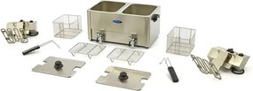 Deep Fryer - 2 x 8L - 2 Baskets - with Drain Tap