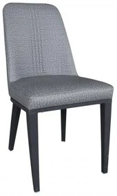 CASTER Καρέκλα Μεταλλική Βαφή Μαύρη/Linen PU Ανθρακί 45x60x89cm ΕΜ157,1