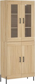 vidaXL Ντουλάπι Sonoma δρυς 69,5 x 34 x 180 εκ. από Επεξεργασμένο Ξύλο
