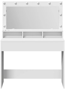 vidaXL Λευκό Μακιγιατοτραπέζι με LED Φώτα - 100x41x135 εκ