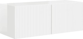 vidaXL Σετ επίπλου τηλεόρασης 4 pcs Υψηλής γυαλάδας λευκό