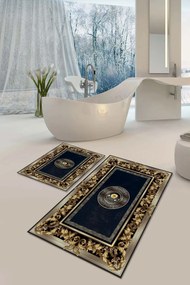 Stewehome Σετ 2 τεμαχίων πατάκια μπάνιου με αντιολισθητική βάση Λευκό 60x100x6 cm