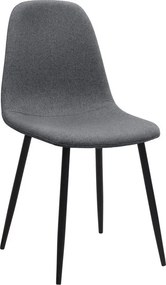 Σετ τραπεζαρία 5τμχ Rubes - Iris Megapap χρώμα λευκό - γκρι Ø100x78εκ.