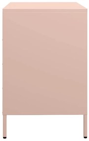 vidaXL Ντουλάπι Ροζ 68x39x58,5 εκ. από Χάλυβα Ψυχρής Έλασης