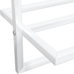 vidaXL Βάση για Πετσέτες Επιτοίχια Λευκή 95 x 25 x 22 εκ. Σιδερένια