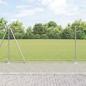 vidaXL Σετ Φράκτη Γαλβανισμένος χάλυβας 25 x 1.2 μ