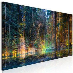 Πίνακας - Pond in the Forest (1 Part) Narrow 150x50
