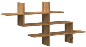 vidaXL Ραφιέρα Τοίχου Αρτισιανή Δρυς 124,5x18x60,5 εκ. Επεξ. Ξύλο