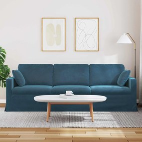 vidaXL Καναπές Μπλε 228 x 78 x 80 εκ Βελούδο