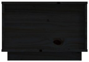Τραπεζάκι Σαλονιού Μαύρο 60x50x35 εκ. από Μασίφ Ξύλο Πεύκου - Μαύρο
