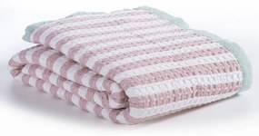 Παιδική Κουβέρτα Happy Stripe Pink 160x240 - Nef-Nef Homeware