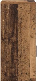 vidaXL Πλαϊνό γραφείο με συρτάρι Παλιό ξύλο 38 x 34 x 75 εκ