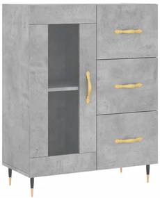 vidaXL Ντουλάπι Γκρι Σκυροδέματος 69,5x34x90 εκ. Επεξεργασμένο Ξύλο