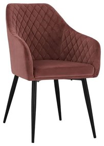 ARMCHAIR CHARLES FB98522.02 WITH VELVET DUSTY PINK 52x60x89Y cm.