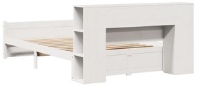 vidaXL Κρεβάτι Βιβλιοθήκη Χωρίς Στρώμα 120x200 εκ Μασίφ Ξύλο Πεύκο