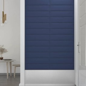 vidaXL Πάνελ Τοίχου 12 τεμ. Μπλε 60 x 15 εκ. 1,08 μ² Υφασμάτινα