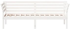 vidaXL Κρεβάτι ημέρας χωρίς στρώμα Λευκό 75x190 cm Στερεό ξύλο πεύκο