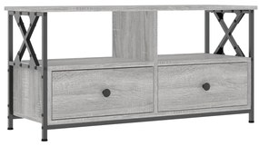vidaXL Έπιπλο Τηλεόρασης Sonoma Γκρι 90x33x45 εκ. Επεξ. Ξύλο/Σίδερο