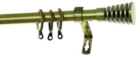 Κουρτινόξυλο Φ19mm Μονό Επεκτεινόμενο 120-210cm Με Άκρα Grace Beauty Bronze 790206