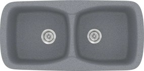 Kitchen Sink Sanitec Classic 319 Inset 93x51 cm Metallic Silver