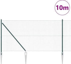 vidaXL Συρματόπλεγμα με ακίδες 10 x 1,2 μ Χάλυβας με επικάλυψη PVC