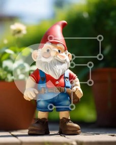 Intra Συλλεκτικό Ξύλινο Παζλ Plywood 4mm - Toy Gnome σε σκηνικό κήπου Σε Ξύλινο Κουτί - Διαστάσεις: 10x10 cm – 25 κομμάτια