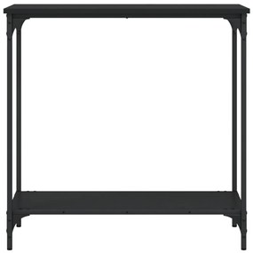 Τραπέζι Κονσόλα Μαύρο 75 x 30,5 x 75 εκ. από Επεξεργασμένο Ξύλο - Μαύρο