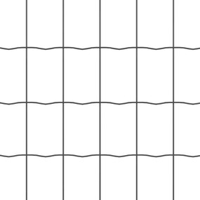 vidaXL Φράχτης Εuro Γκρι 0.8 x 25 m Σίδηρος με επικάλυψη PVC