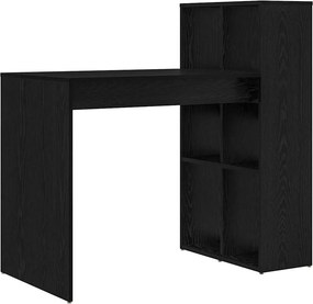 vidaXL Γραφείο Μαύρη Οξυά 108 x 55 x 103.5 εκ. Επεξεργασμένο ξύλο