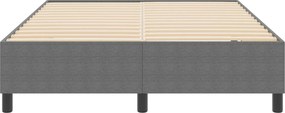 vidaXL Κρεβάτι πλατφόρμα Ανοιχτό γκρι 160 x 200 cm