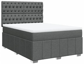 ΚΡΕΒΑΤΙ BOXSPRING ΜΕ ΣΤΡΩΜΑ ΣΚΟΥΡΟ ΓΚΡΙ 140X200 ΕΚ ΥΦΑΣΜΑΤΙΝΟ 3293999