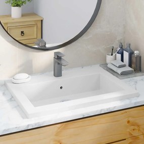 vidaXL Νιπτήρας Λευκός 600 x 450 x 120 χιλ. Γρανιτένιος