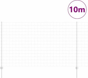 vidaXL Τεντώτο με στήριγμα Ασημί 1,4 x 10 m Ατσάλι