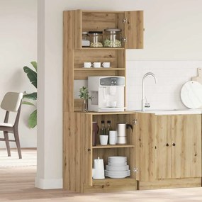 vidaXL Πλαϊνός πάγκος κουζίνας Artisan Oak 60 x 50 x 180 εκ