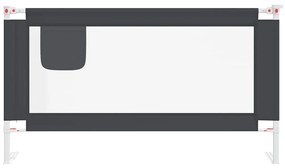 vidaXL Μπάρα Κρεβατιού Προστατευτική Σκούρο Γκρι 150x25 εκ. Υφασμάτινη