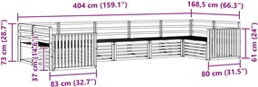 vidaXL Σειρά Καναπέ Εξωτερικού 7 pcs Φυσικό
