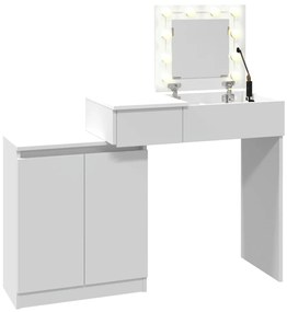 Μπουντουάρ με LED Λευκό 115x37x110,5 εκ. - Λευκό