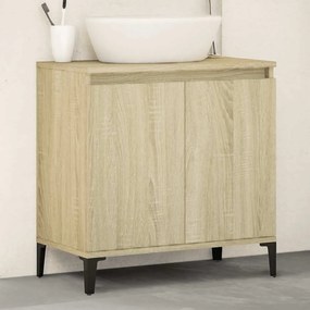 vidaXL Ντουλάπι Νιπτήρα Sonoma Δρυς 58x33x60 εκ. Επεξεργασμένο Ξύλο