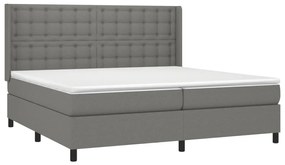 ΚΡΕΒΑΤΙ BOXSPRING ΜΕ ΣΤΡΩΜΑ ΣΚΟΥΡΟ ΓΚΡΙ 200X200 ΕΚ. ΥΦΑΣΜΑΤΙΝΟ 3131778