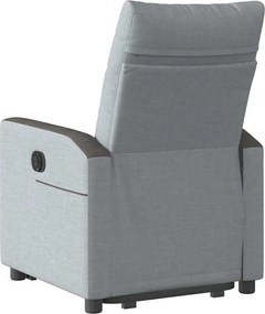 vidaXL Πολυθρόνα Ηλεκ. Ανακλινόμενη Ανύψωση Αν. Γκρι Υφασμάτινη