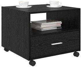 vidaXL Τραπεζάκι σαλονιού with Drawer Μαύρη δρυς 55 x 55 x 45 cm