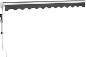 vidaXL Τέντα Πτυσσόμενη Αυτόματη Ανθρακί 3 x 2,5 μ.