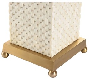 Επιτραπέζιο Φωτιστικό Home ESPRIT Λευκό Μπεζ Χρυσό 50 W 220 V