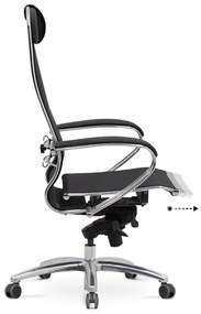 Καρέκλα γραφείου εργονομική Samurai-2 Megapap με ύφασμα Mesh σε μαύρο 70x71x123/138εκ. - Ύφασμα - GP008-0026