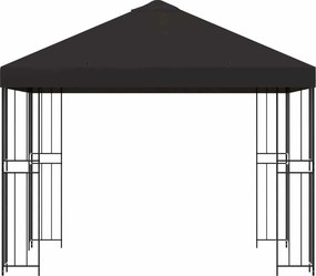 vidaXL Κιόσκι 3 x 3 m Ανθρακί Πολυεστέρας και Χάλυβας 190 gsm